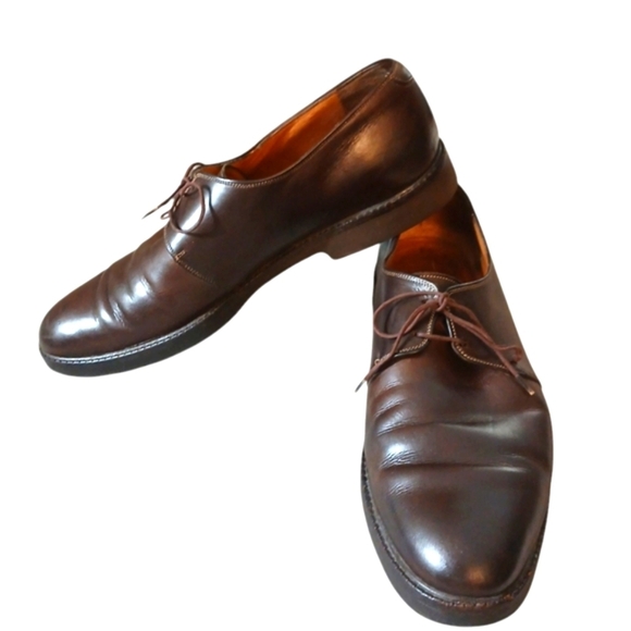 Salvatore Ferragamo Oxfords Men's Brown Leather Lace Up Shoes Size 12 - Picture 1 of 16